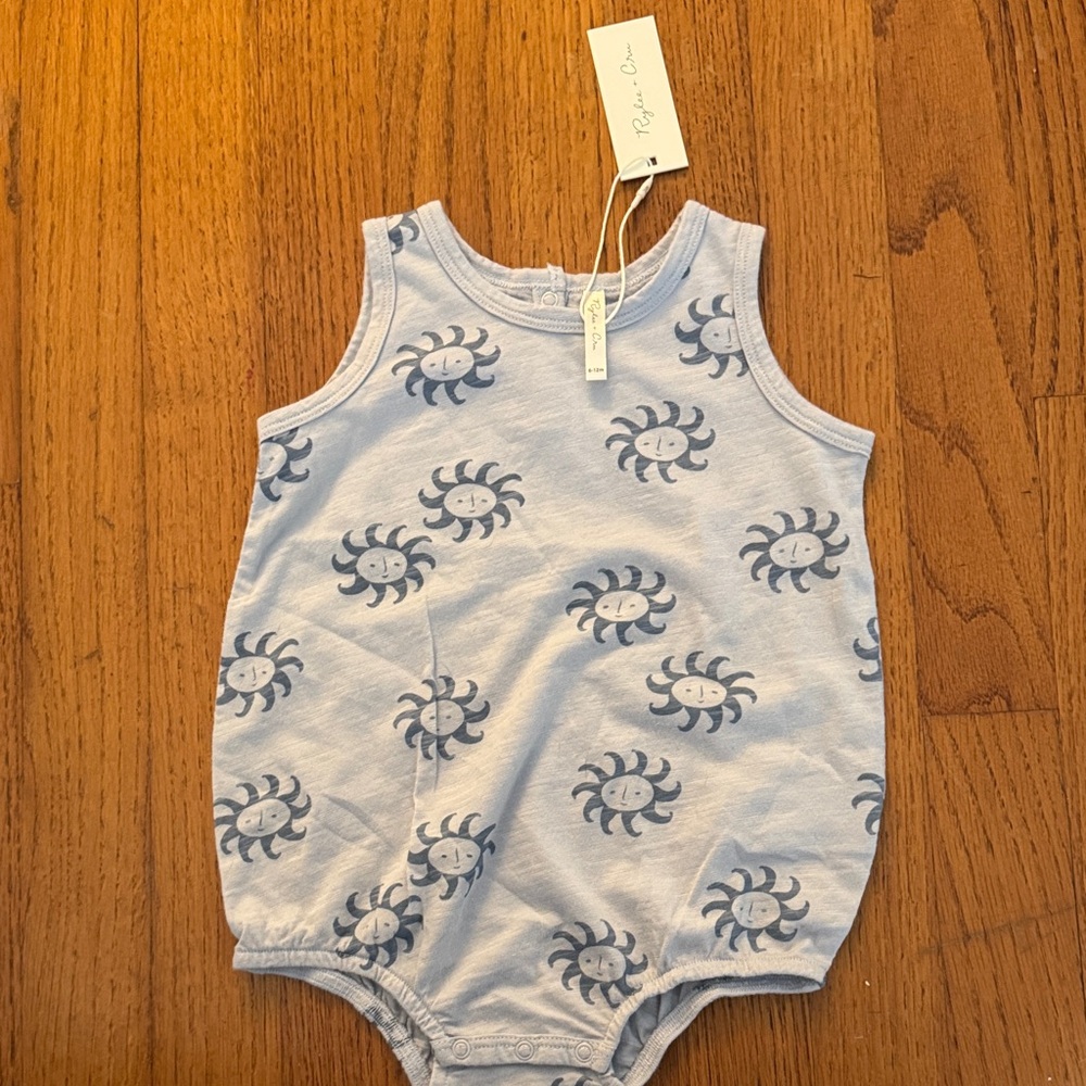 Rylee + Cru Light Blue Sunprint Baby One-Piece